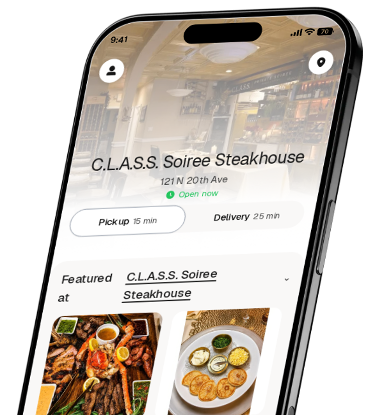 C.L.A.S.S. Soiree Steakhouse app preview