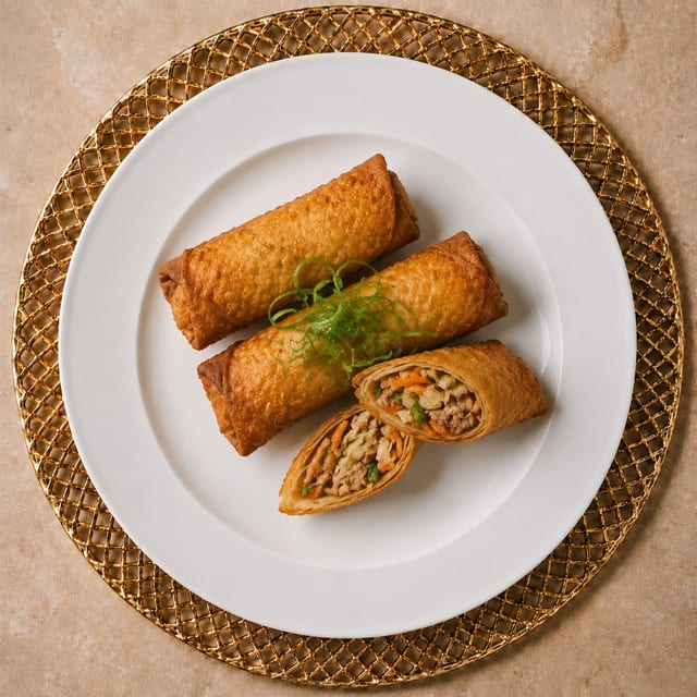 Pork & Beef Egg Rolls.
