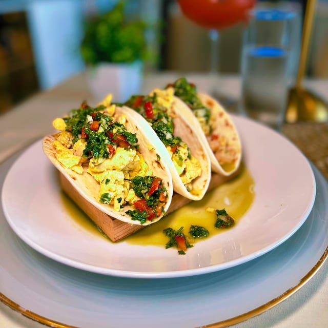 Breakfast Tacos (Chorizo).